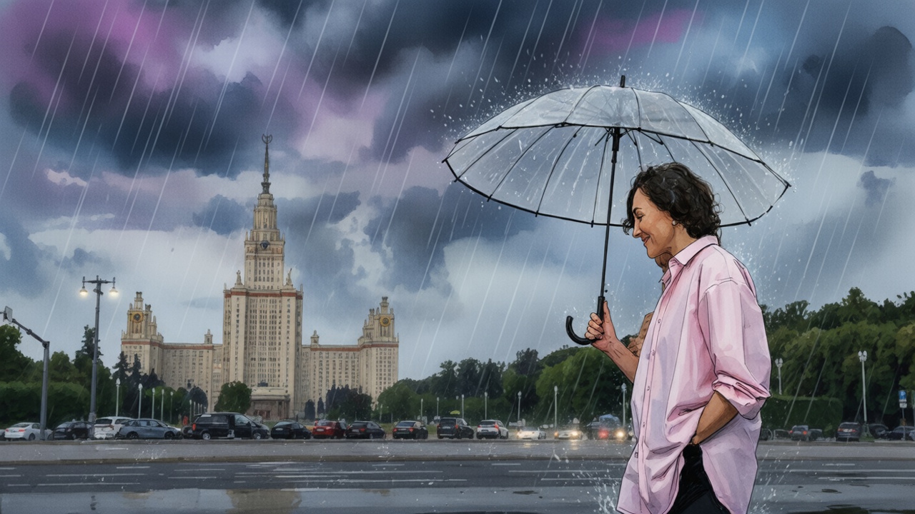 Циклон накрыл Москву. Неделя холода и дождей!
