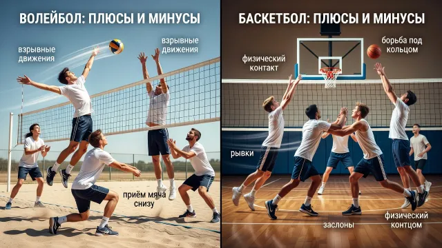 Волейбол или баскетбол - Какой командный вид спорта выбрать для себя или ребёнка, плюсы и минусы каждого